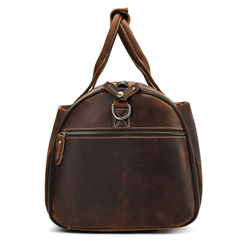 Trekker's Delight: The Ultimate Genuine Leather Travel Duffle for Men