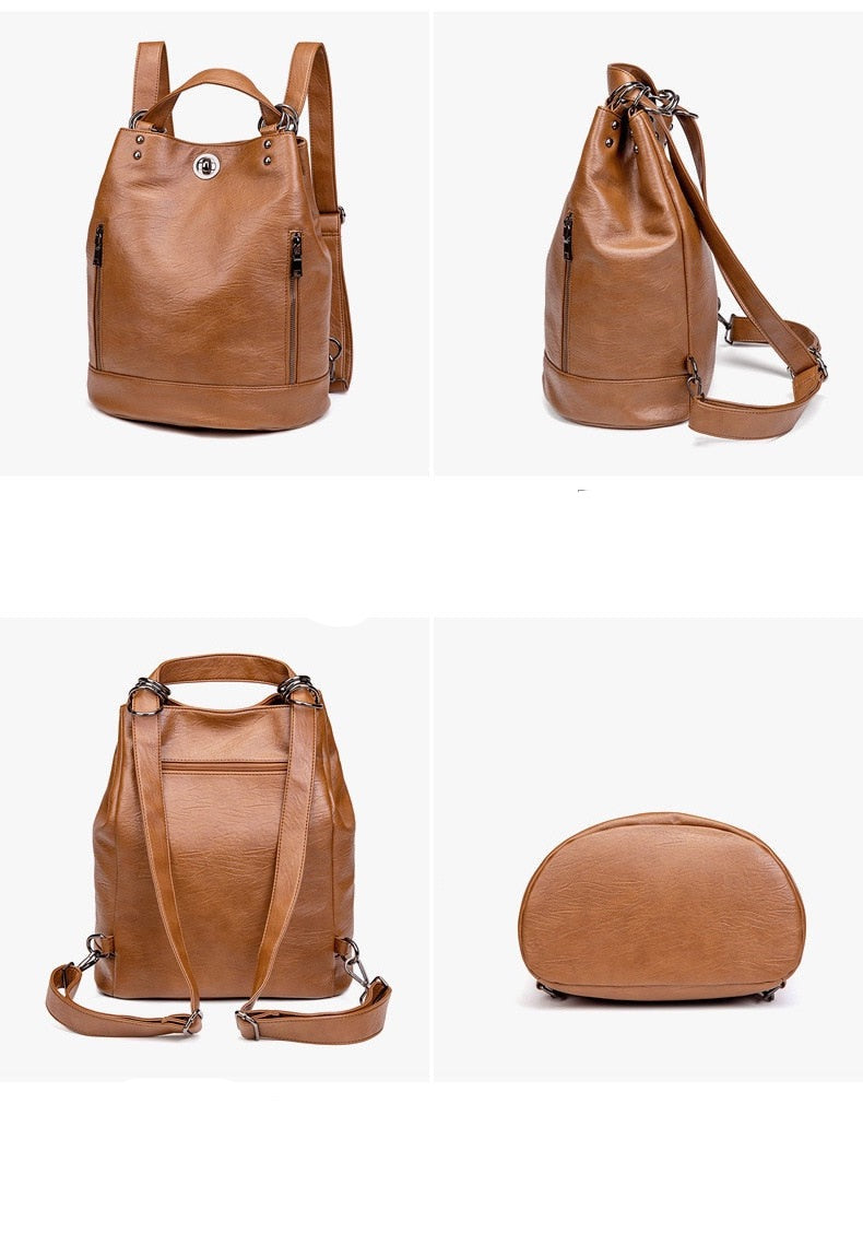 ChicFlex Triforma Leather Backpack