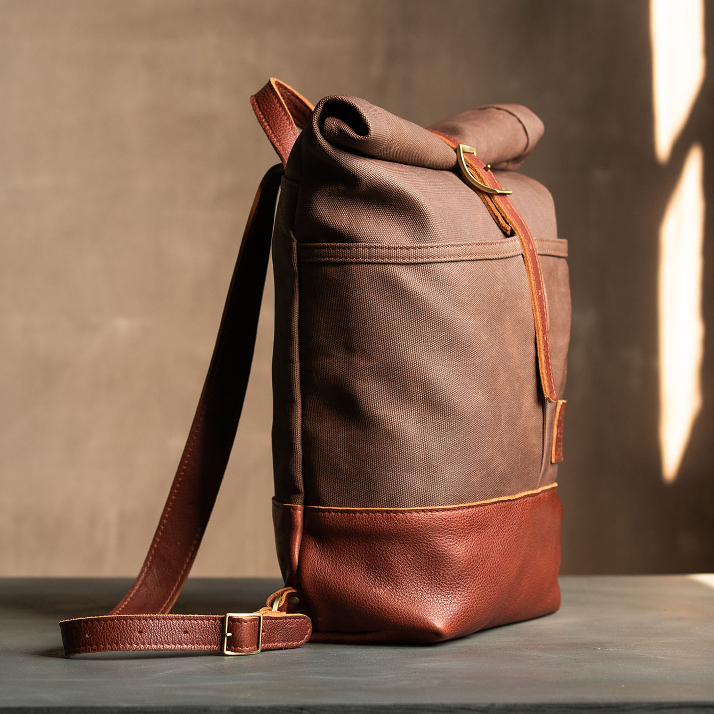 'Almost Perfect' Canvas Rolltop Backpack