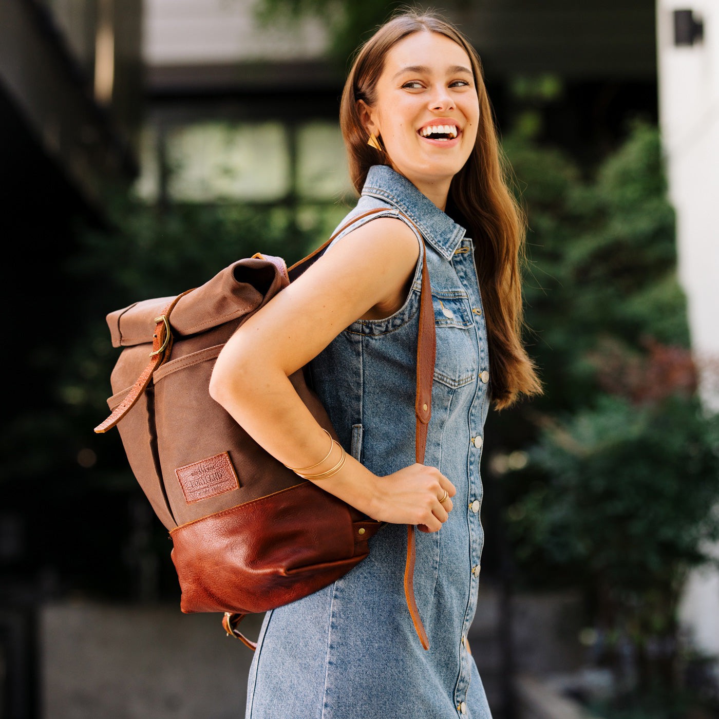 'Almost Perfect' Canvas Rolltop Backpack