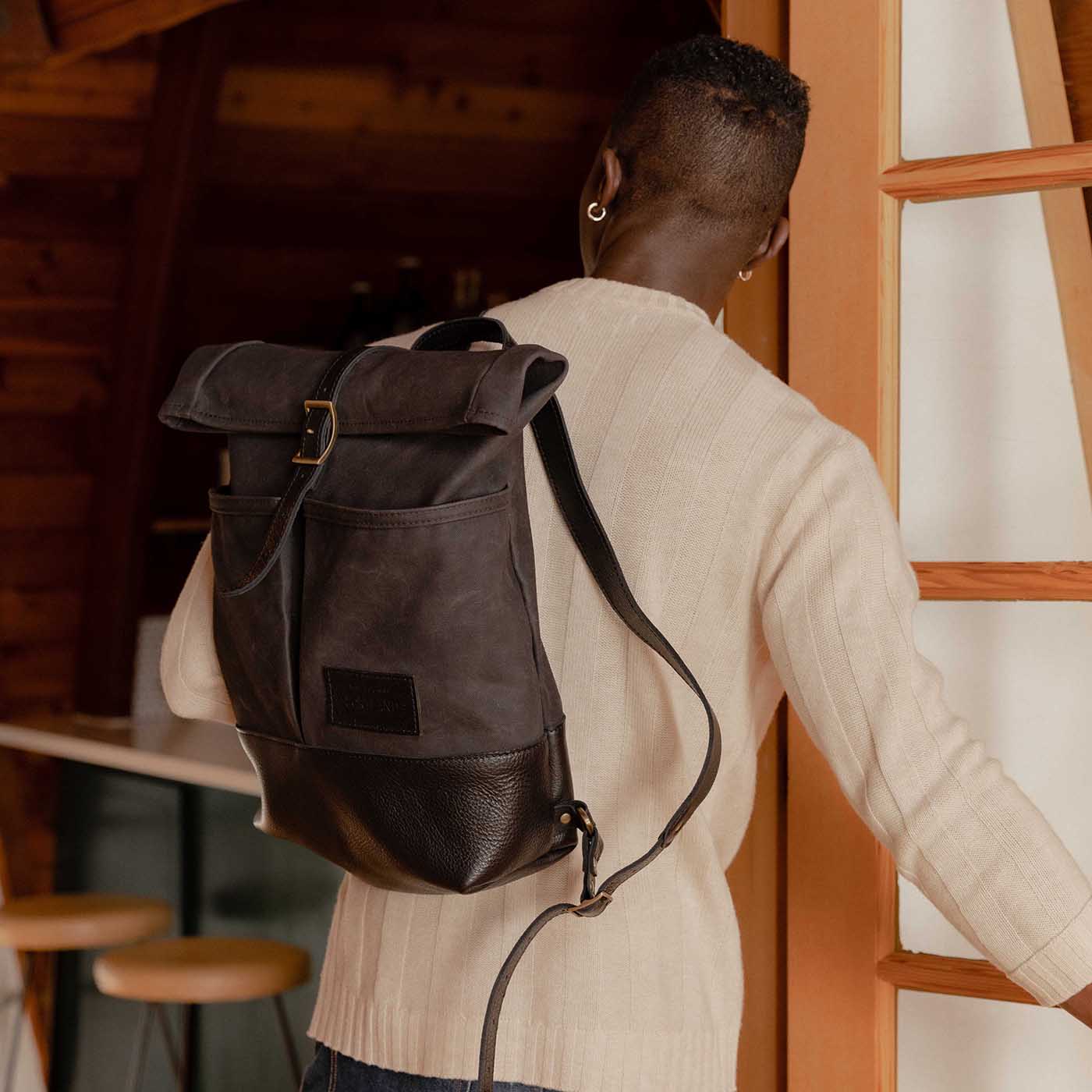 'Almost Perfect' Canvas Rolltop Backpack