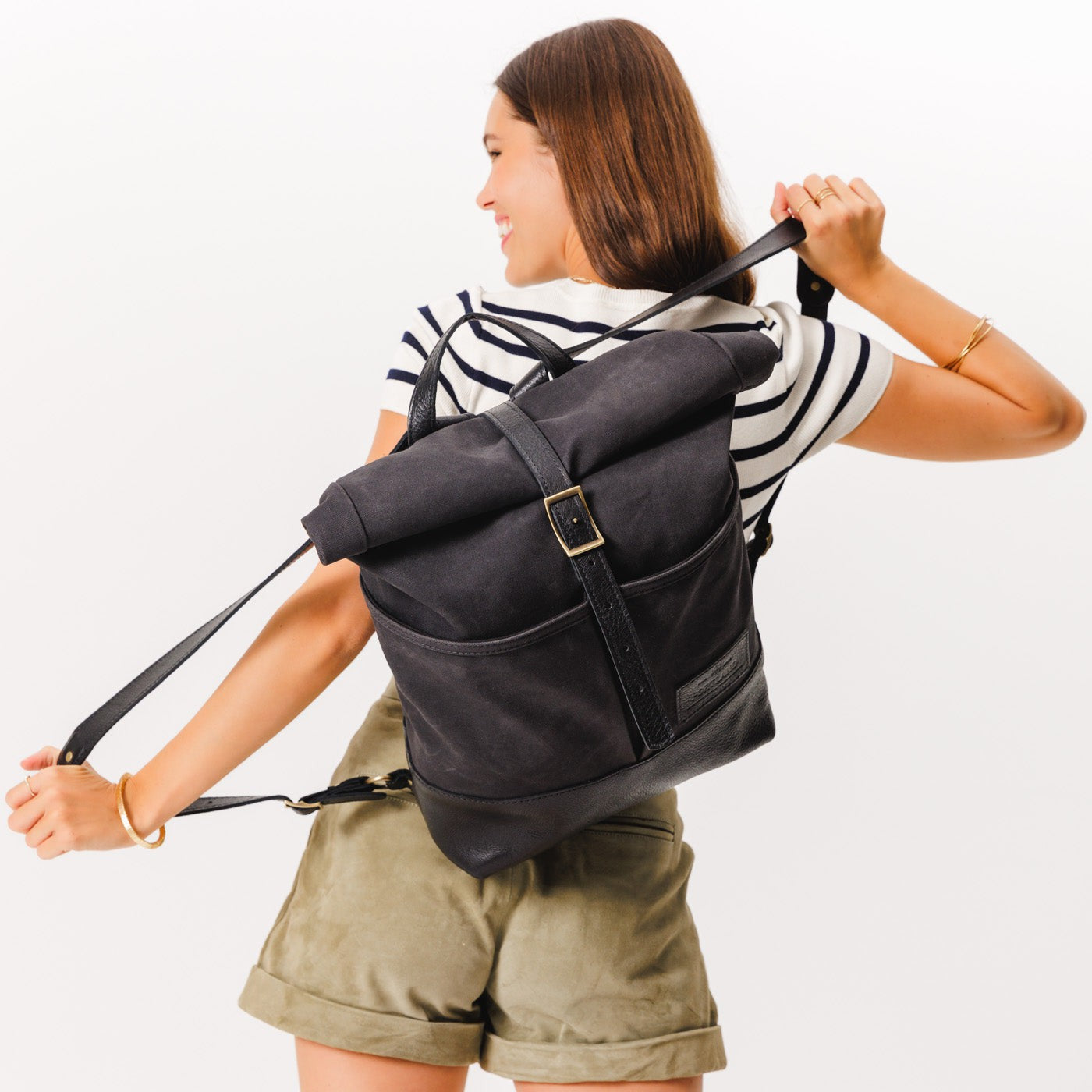 'Almost Perfect' Canvas Rolltop Backpack