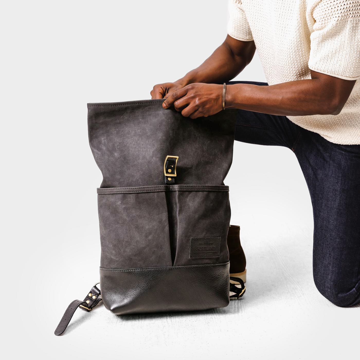 'Almost Perfect' Canvas Rolltop Backpack