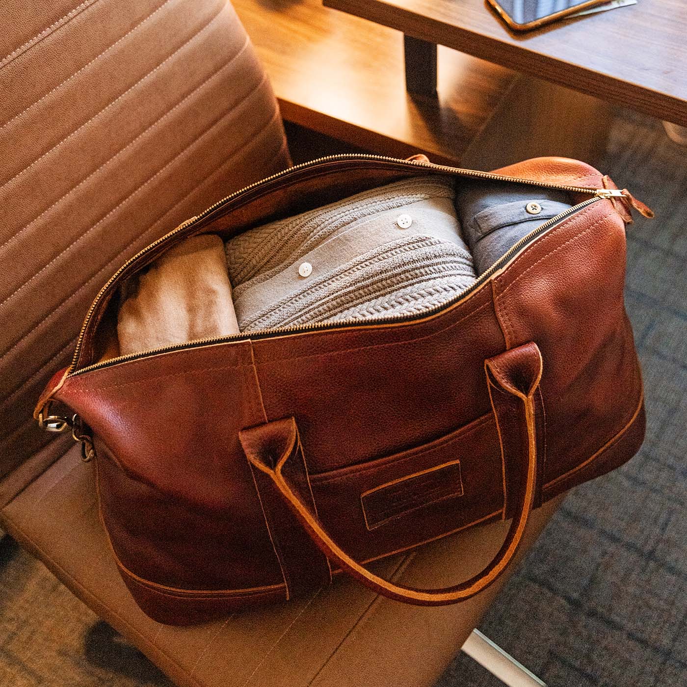 'Almost Perfect' Leather Duffle Bag